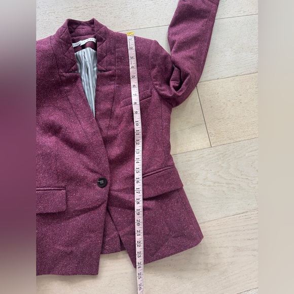 Veronica Beard Farley Dickey Jacket Blazer Berry Size 2 - Picture 10 of 12
